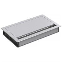 Axessline Single Lid - Desk cover, L190 mm, aluminum/silver
